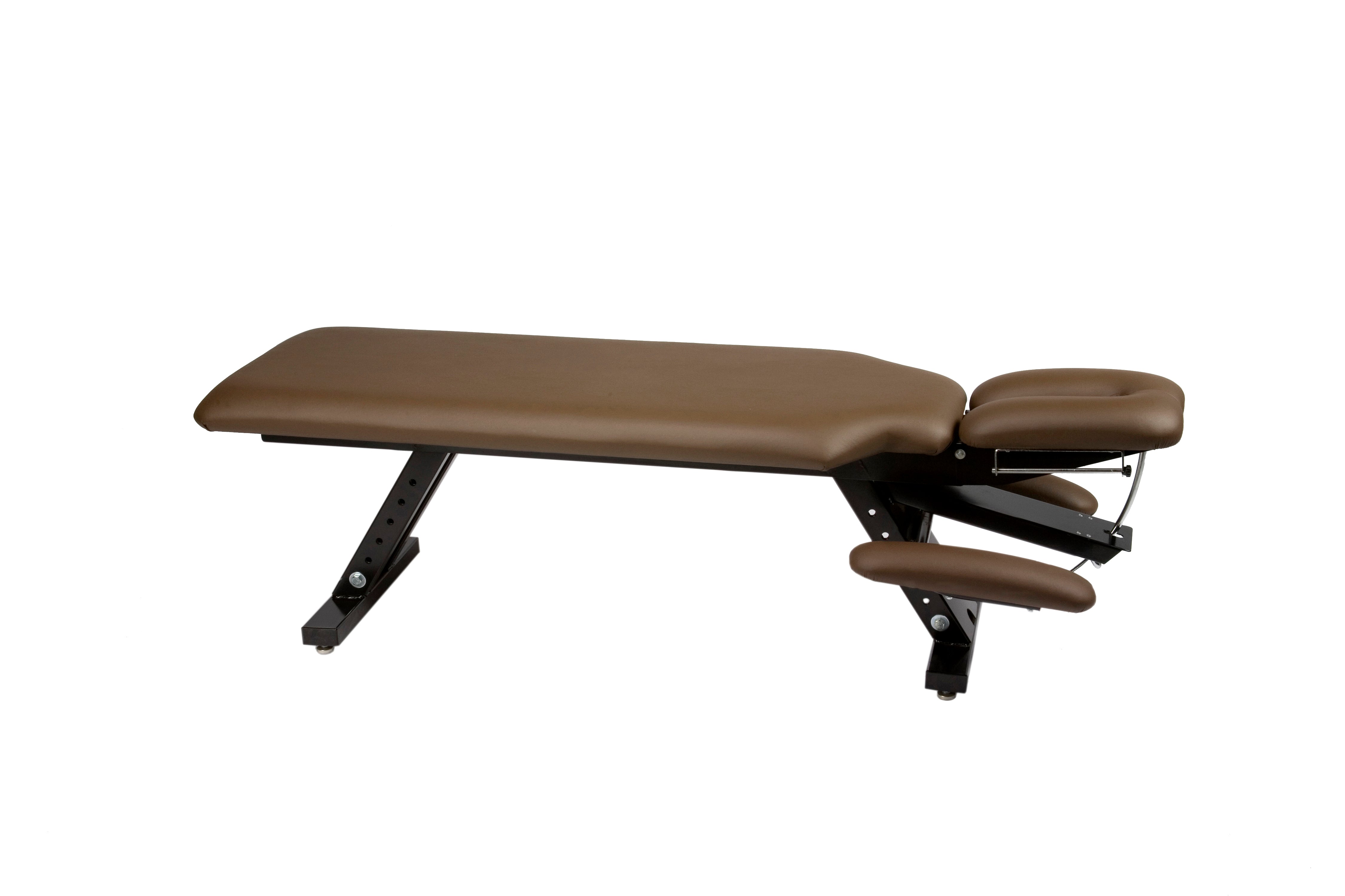 Galaxy Mfg 1996-CA Adjustable Table with Arm Rest, ideal for chiropractic use.
