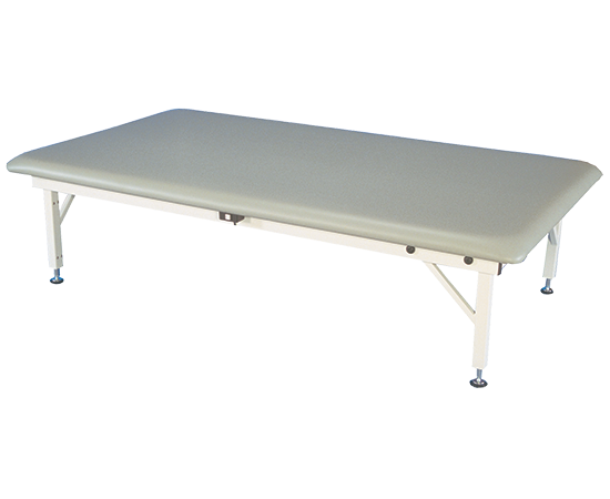 Armedica AM-640 electric hi-lo 4' mat table with steel frame and metal legs.