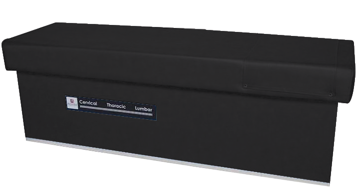Armedica Quantum 400 Series table with Cervical, Thoracic, and Lumbar labels on the side.