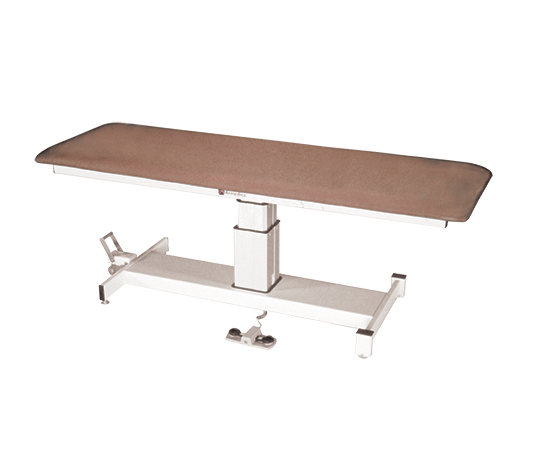 Armedica AM-SP 100 Treatment Table, one section, brown cushion on white base.