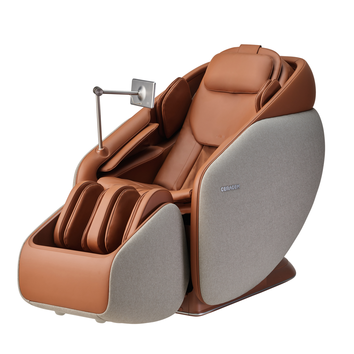 Brown Ceragem M10 Massage Chair on a white background