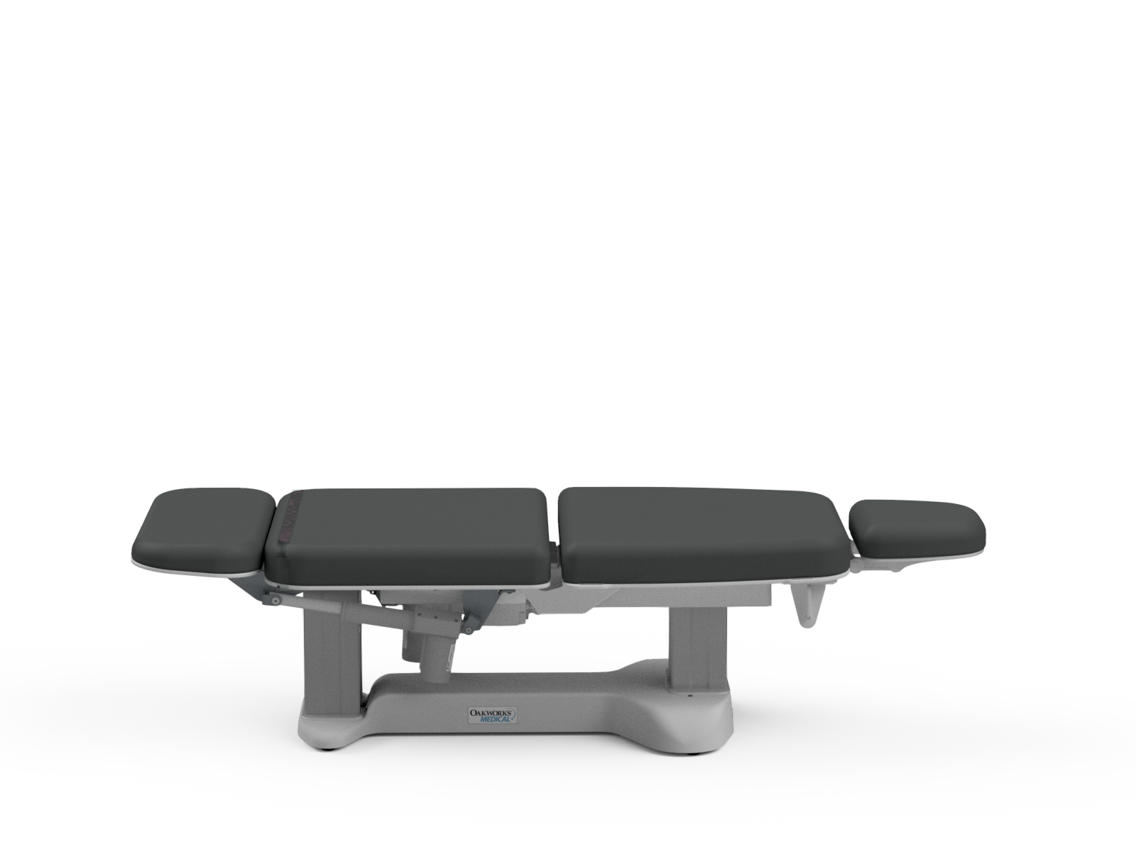 Oakworks 3000 Series Procedure Chair: black, padded, adjustable on a sturdy gray base.
