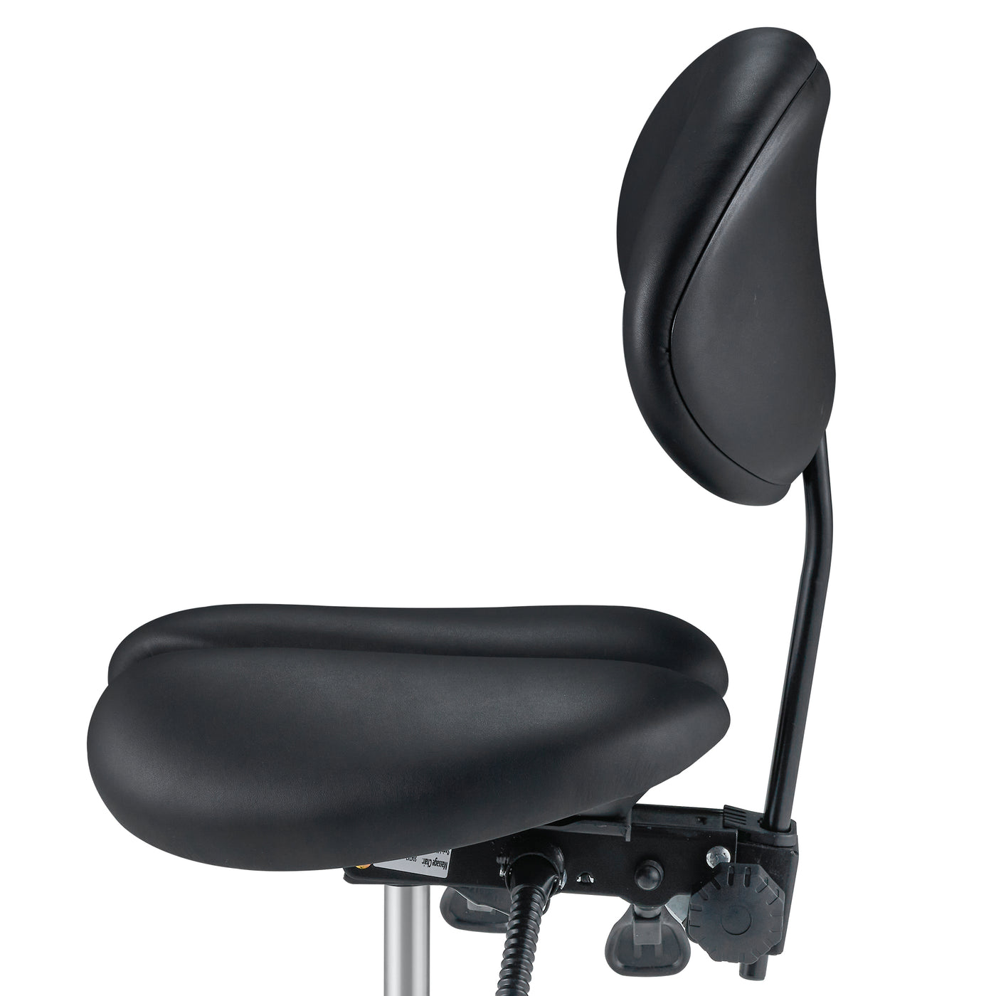 Master Massage Berkeley Ergonomic Saddle Stool with Backrest on a white background