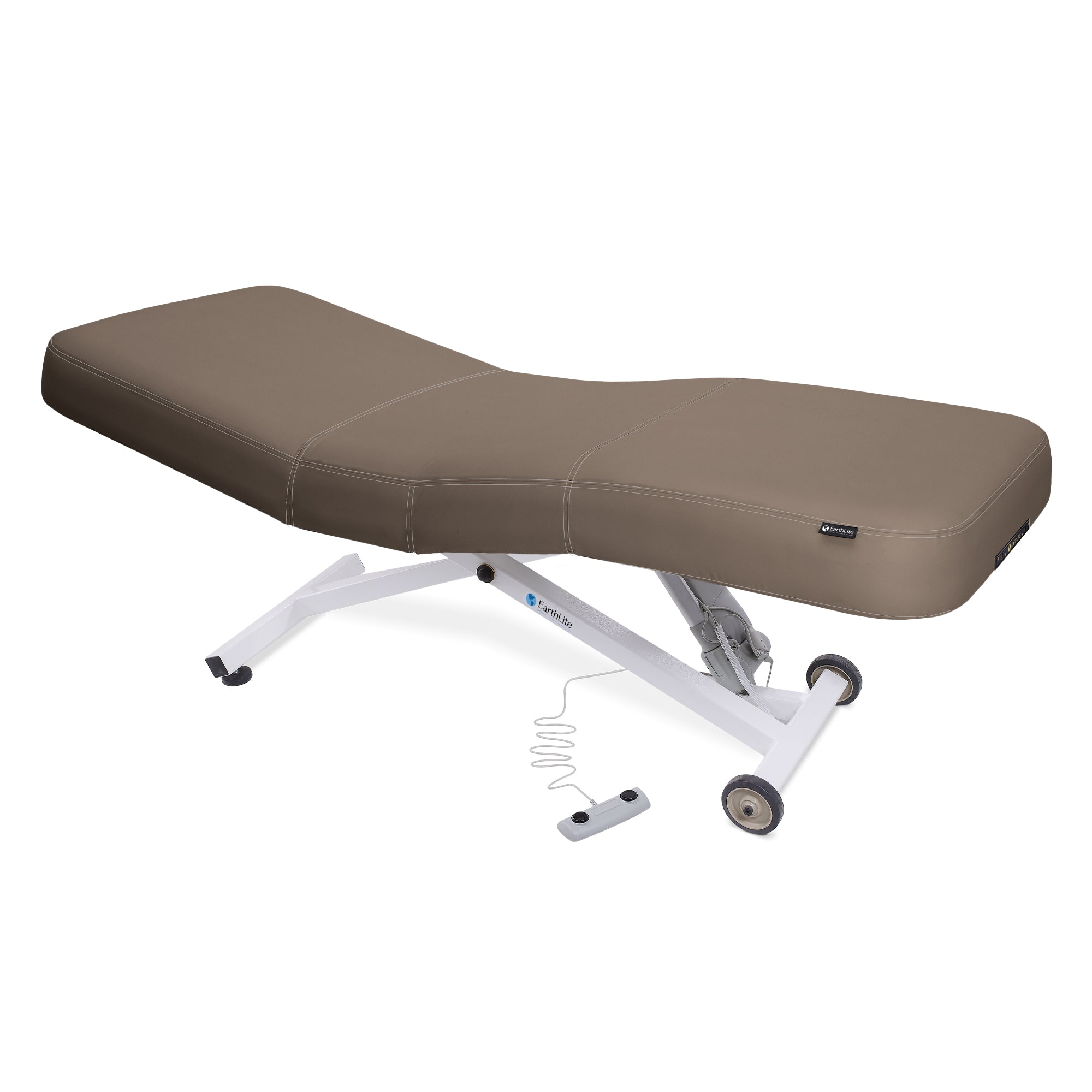EarthLite Ellora LX Electric Salon Table with replaceable mattress and remote control.