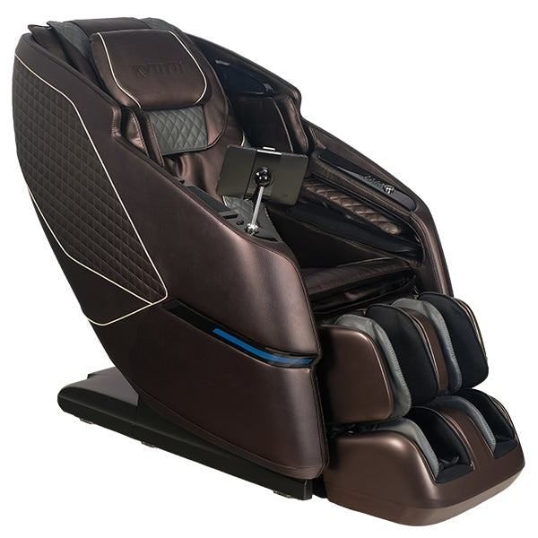 Brown Kyota Kizuna M688 with reclined position on a white background
