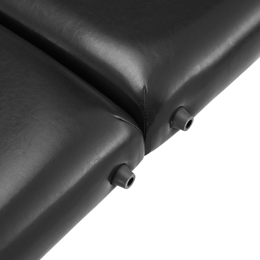 Close-up of two black cushions on the Master Massage BALBOA Portable Massage Table.