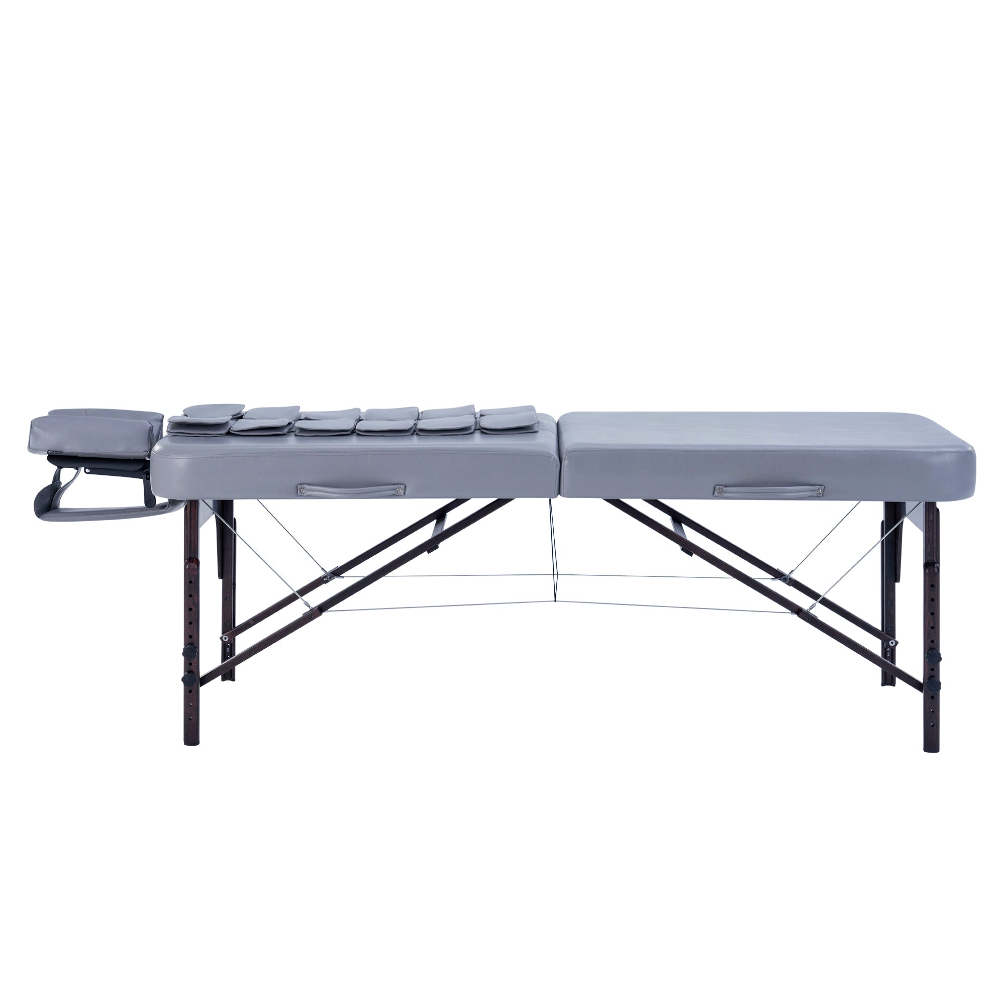 Master Massage BRISTOL Airwave Table: adjustable headrest, wood legs, full-body support.