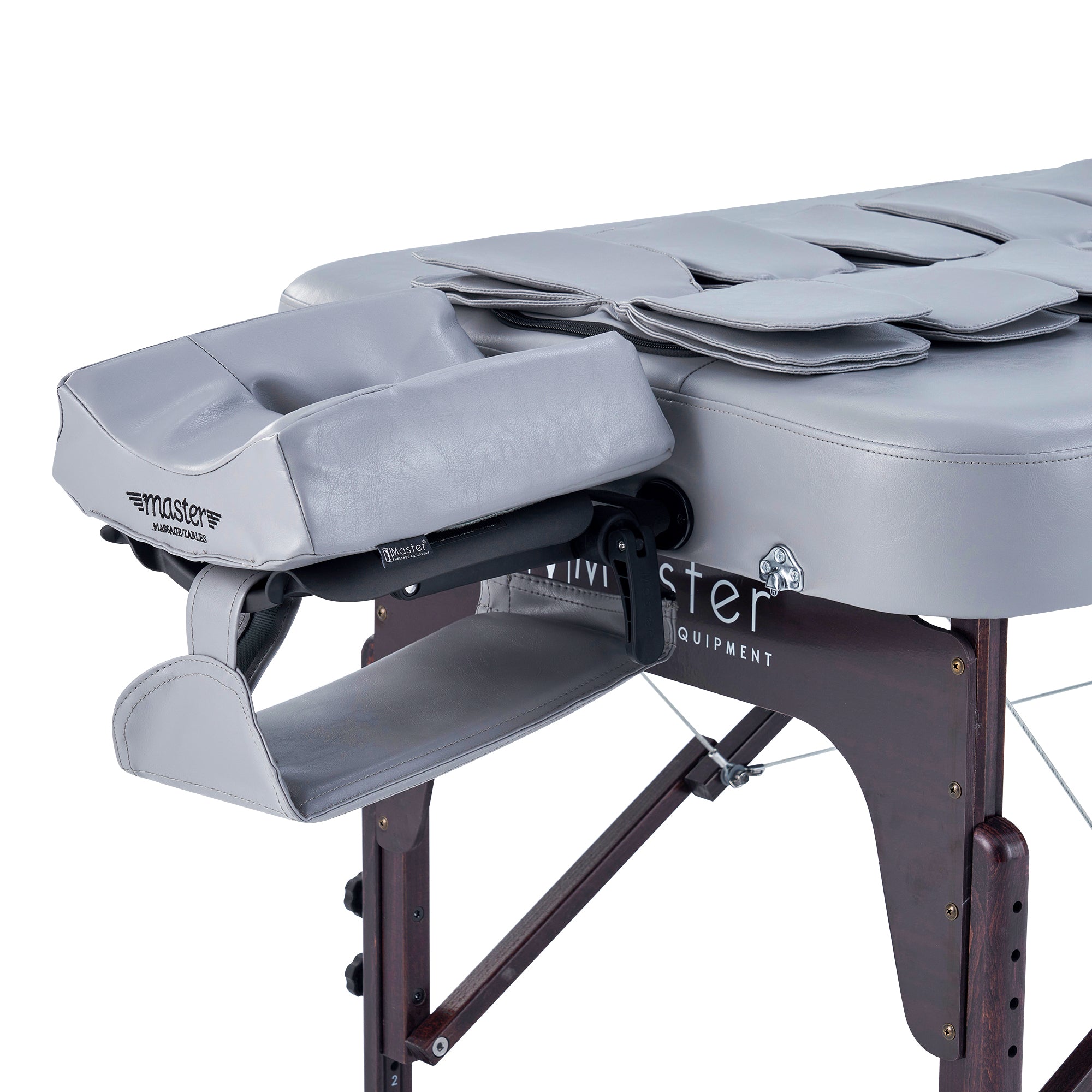 The Master Massage BRISTOL Airwave Table has a padded face cradle and armrest for comfort.
