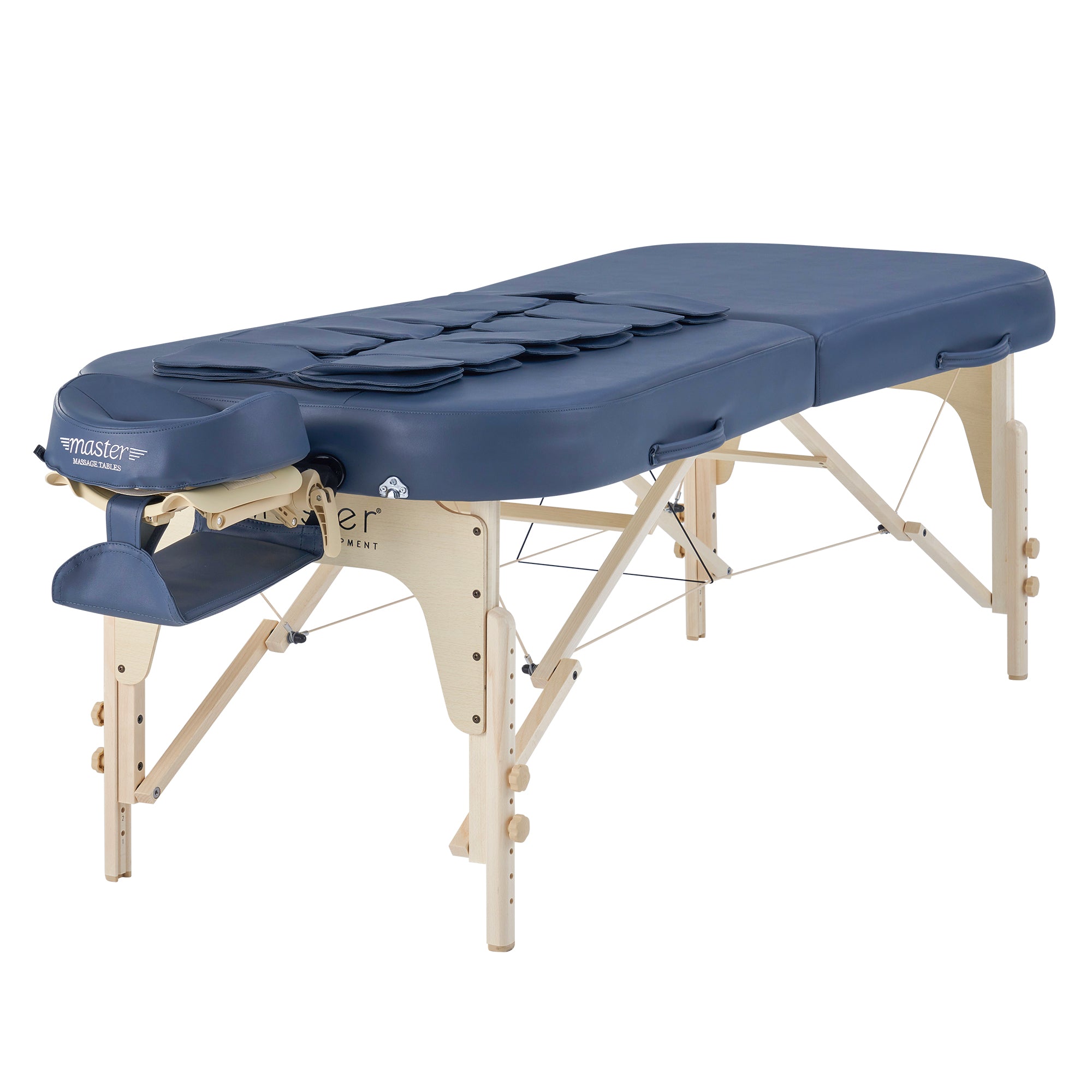 Master Massage CONCORD Airwave portable massage table with wood legs and adjustable face cradle.