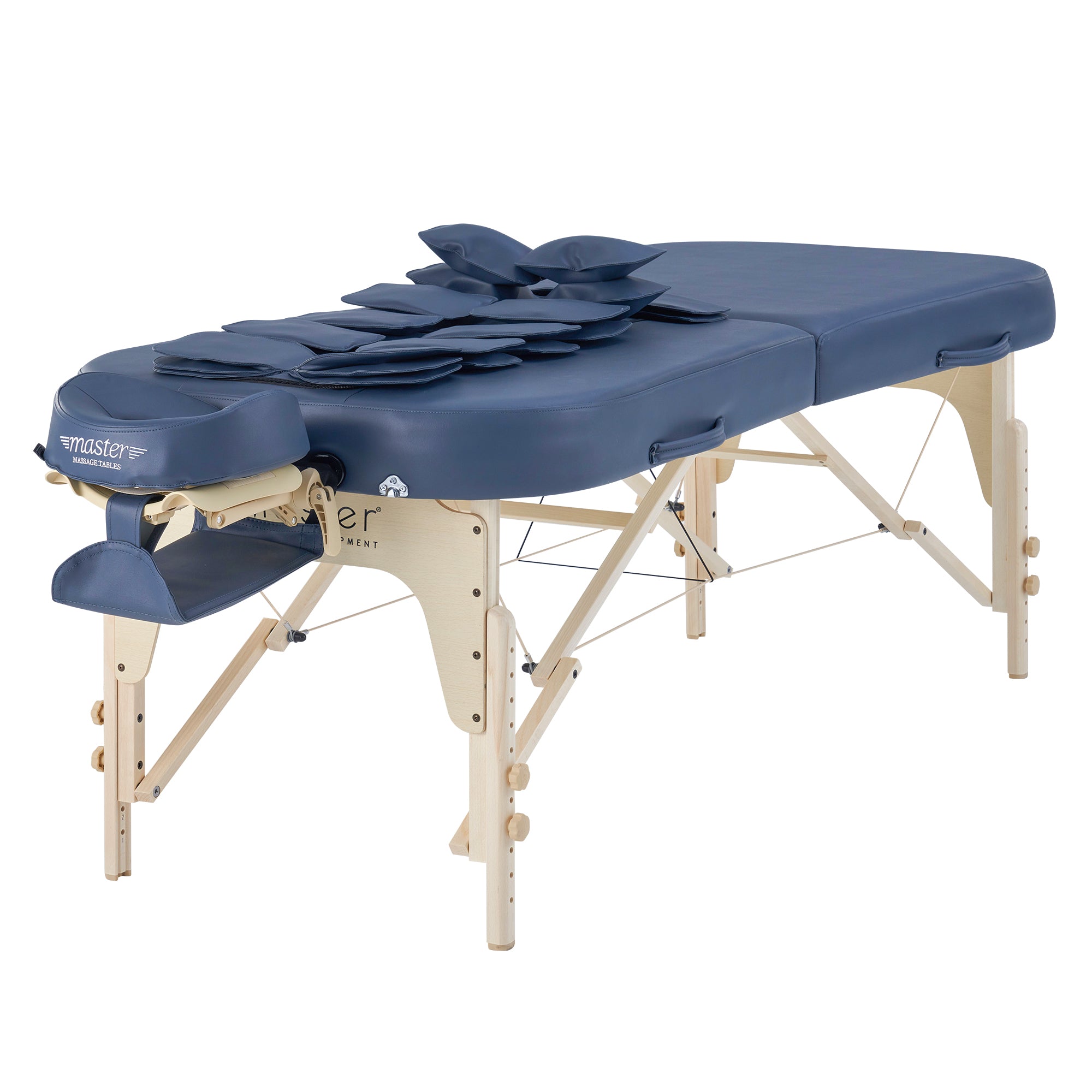 Master Massage CONCORD Airwave portable table with wooden legs and AirWave Massage technology.