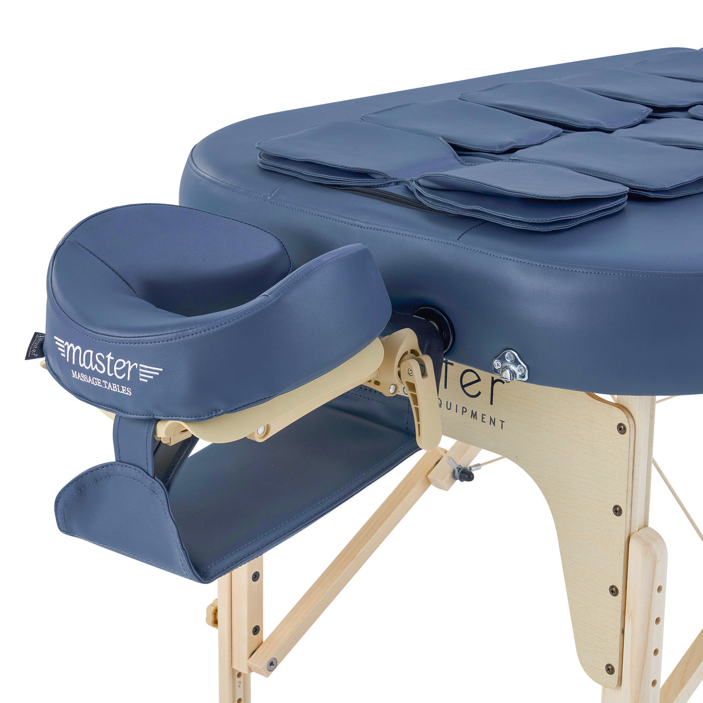 Master Massage CONCORD Airwave portable table with face cradle, padded top, light wood frame.