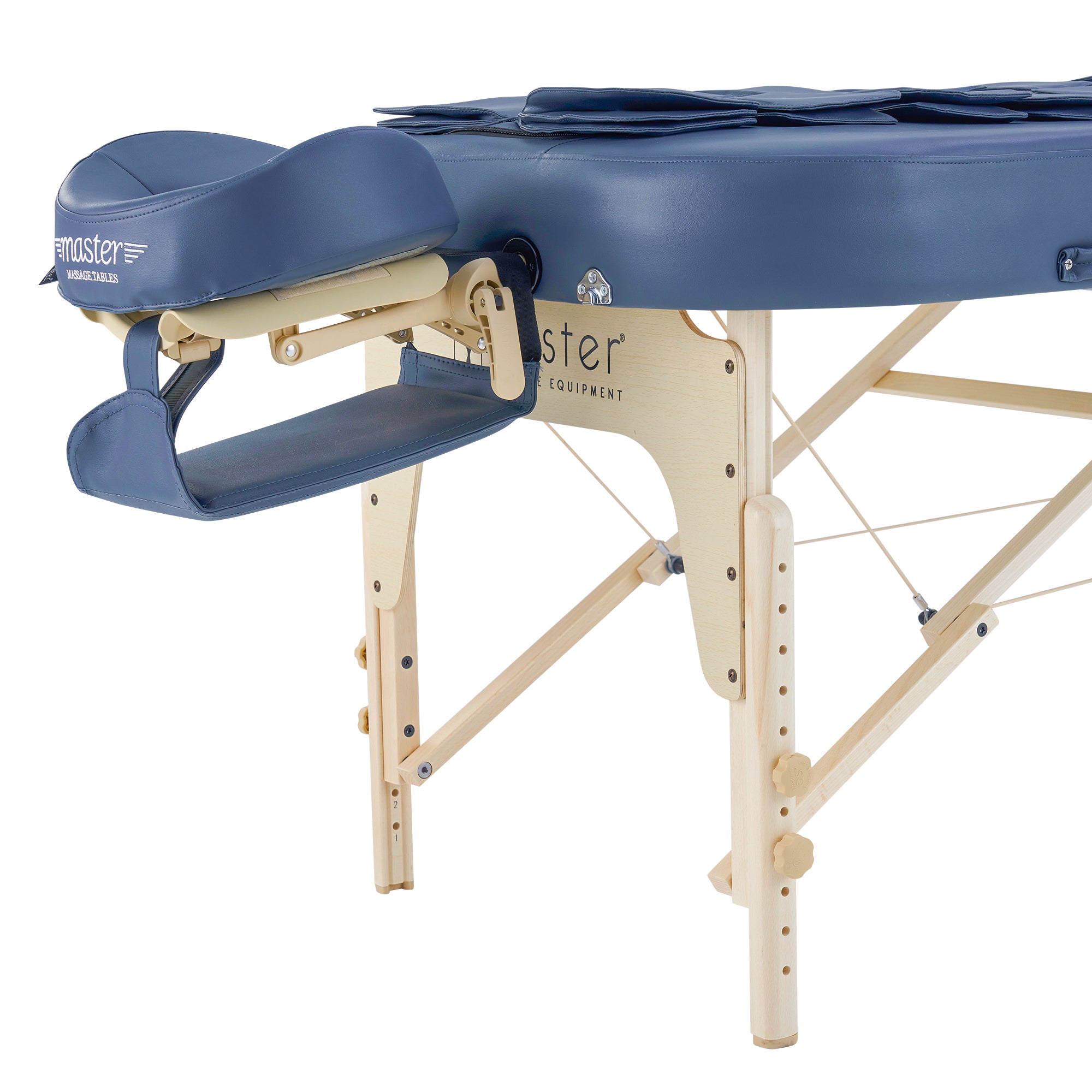 Master Massage CONCORD Airwave portable massage table with wooden legs and adjustable face cradle.