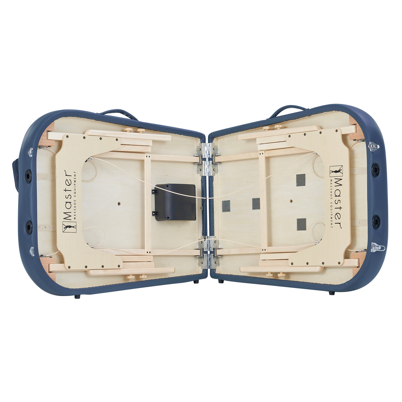 Master Massage CONCORD Airwave portable table case with wooden frame and airbag technology.