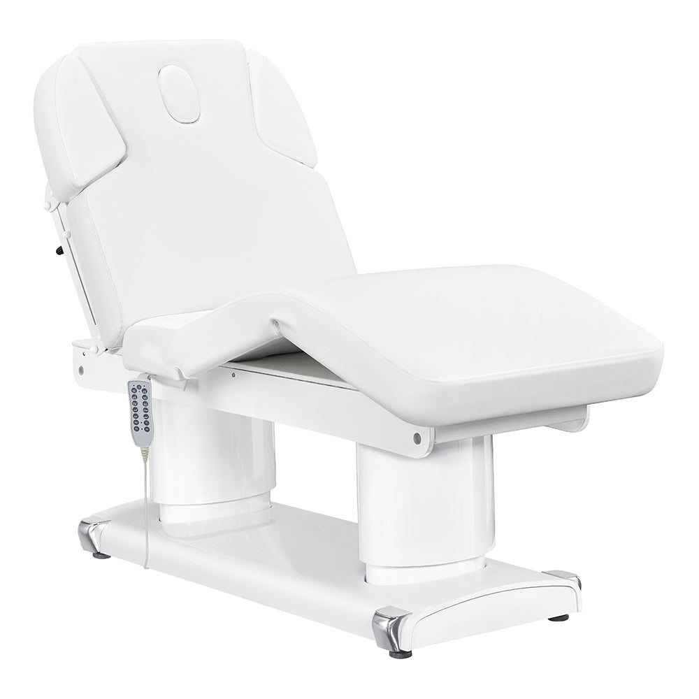 Luxi 4 Motors Medical Spa Table by DIR—white, adjustable, electric with remote for estheticians.