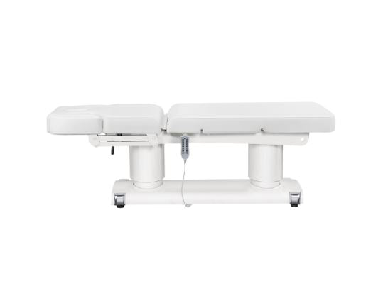 Luxi 4 Motors Medical Spa Treatment Table by DIR—white, adjustable, with remote control.