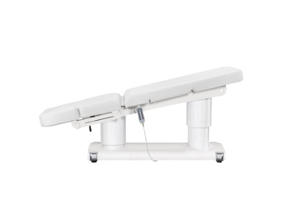 DIR Luxi 4 Motors Medical Spa Table—white, electric, reclines for spa or esthetician use.