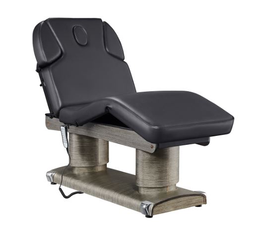 Luxi 4 Motors Medical Spa Table by DIR with padded headrest and metallic base for treatments.