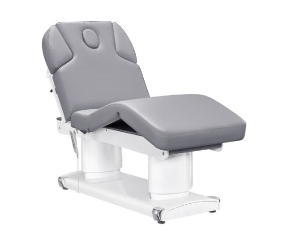 Luxi 4 Motors Medical Spa Table by DIR, adjustable gray padded chair for estheticians.