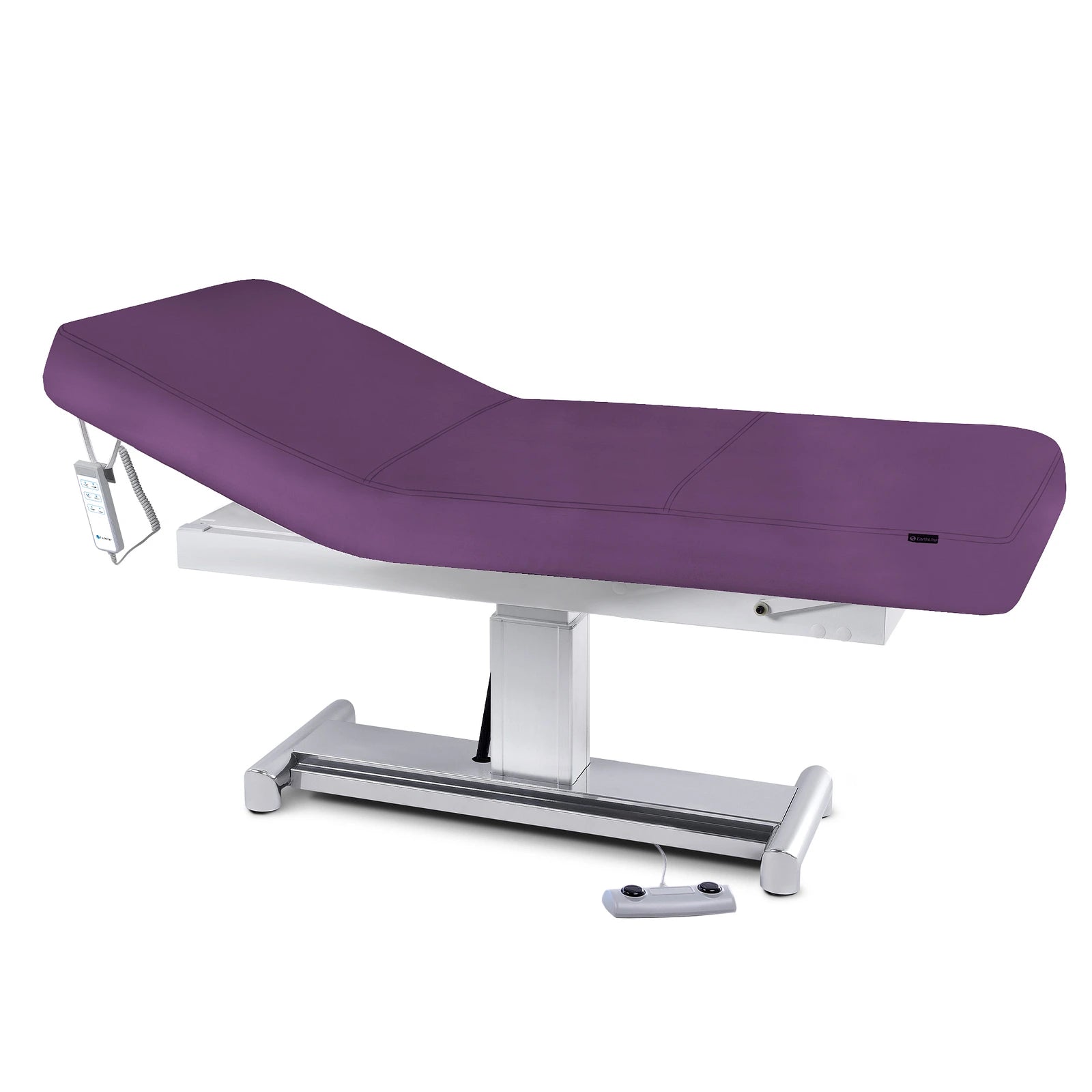EarthLite Everest LX Tilt table, purple Comfort-Flex PU, with remote and replaceable mattress.