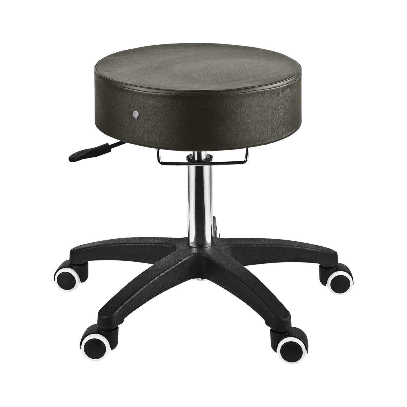Master Massage The Glider adjustable rolling stool with cushioned, hypoallergenic seat.