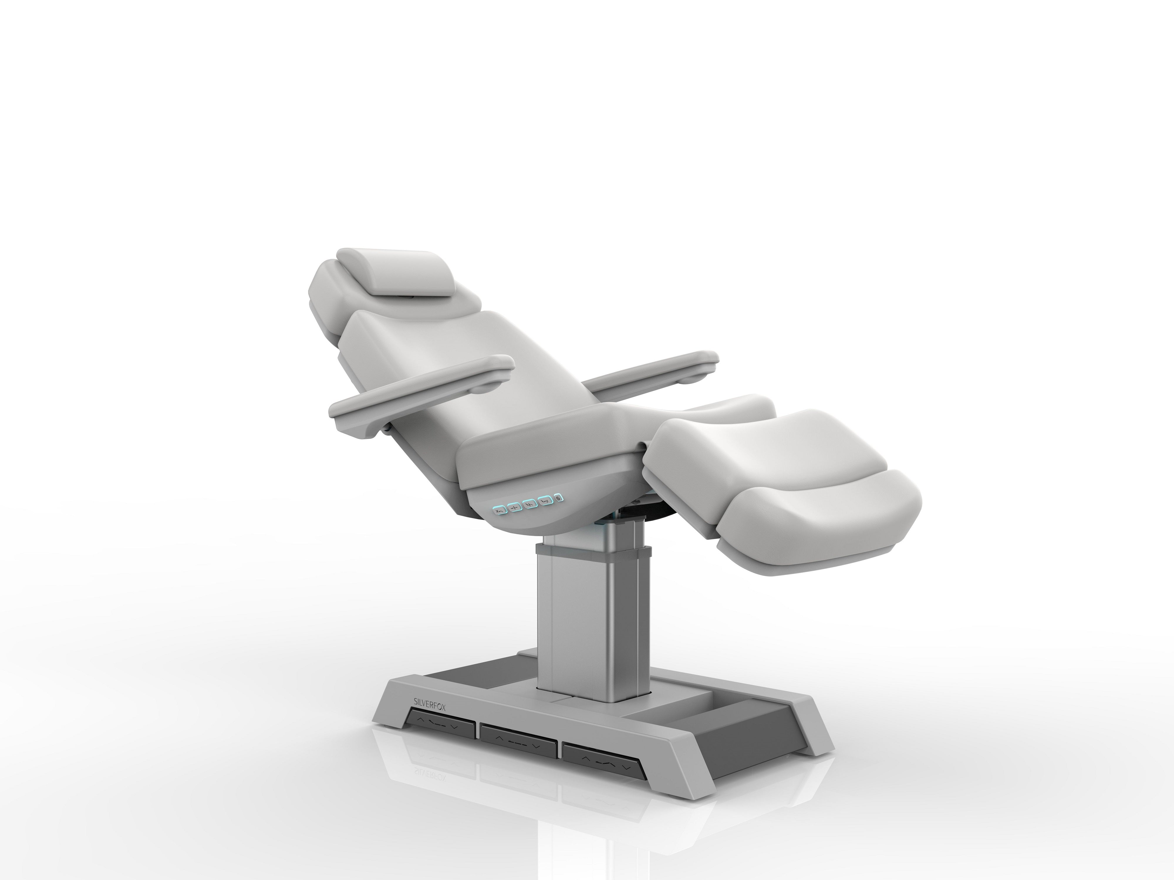 Silverfox America 2218BN Electric Massage Chair with armrests, ideal for medical or spa use.