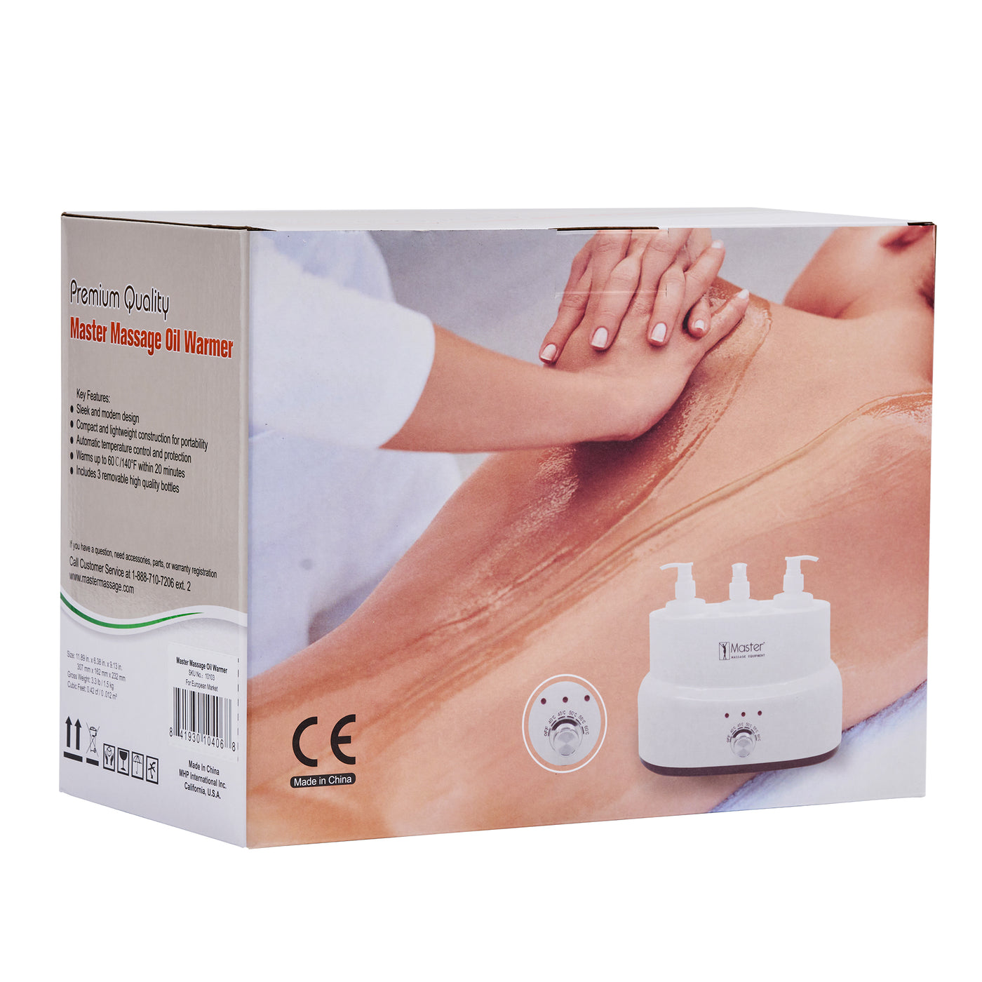 Box for Master Massage 3-bottle Warmer Massage Body Therapy