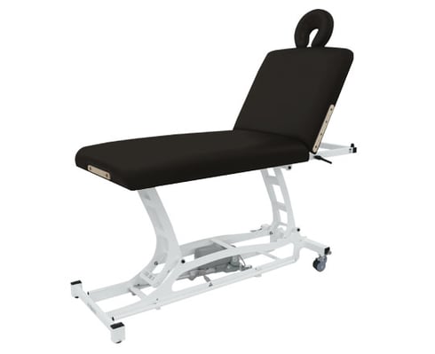 Black Hands Free Lift Back Electric Table on a white background