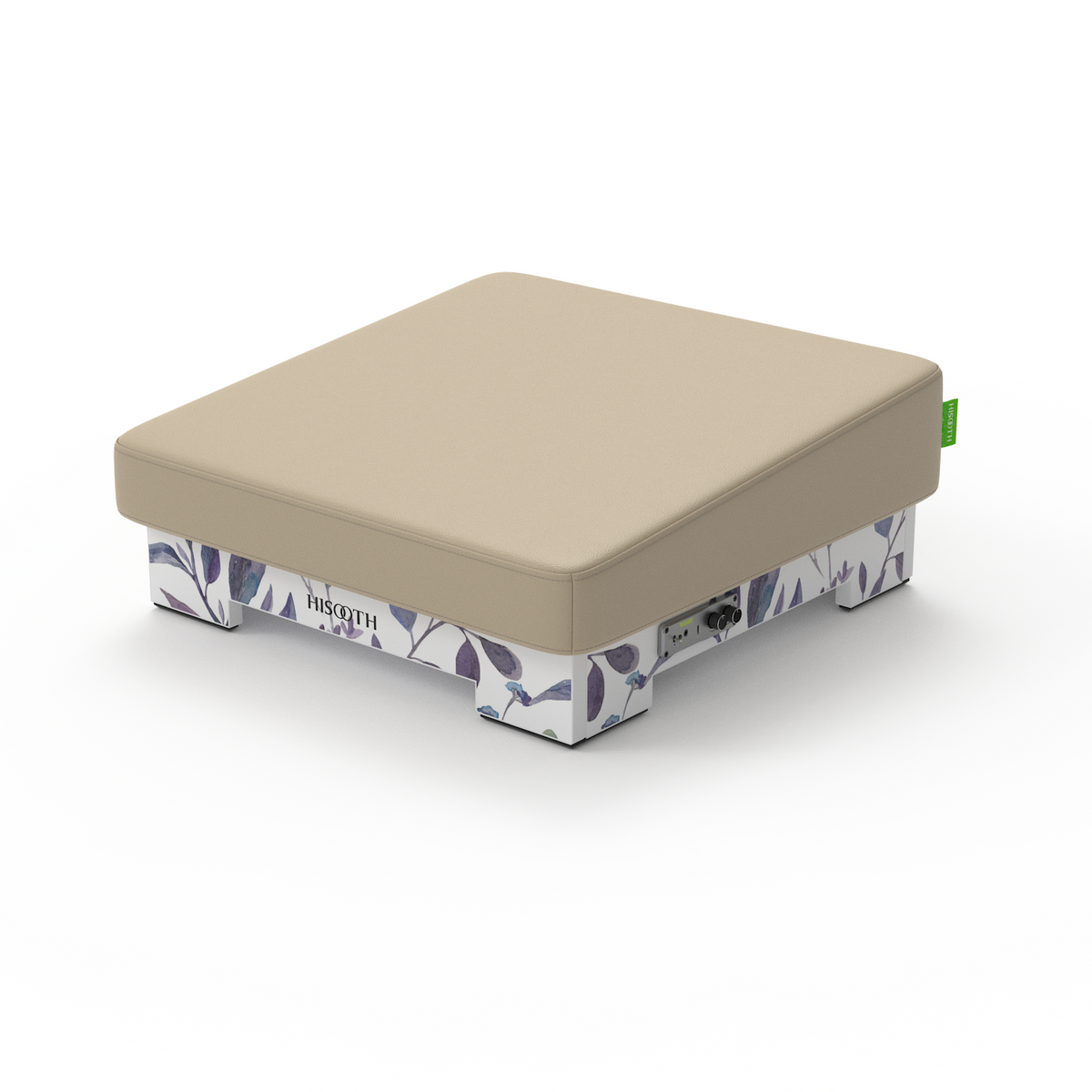 Leaf Pattern + Beige PVC Hisooth LotusRise VibroAcoustic Therapy Meditation Platform