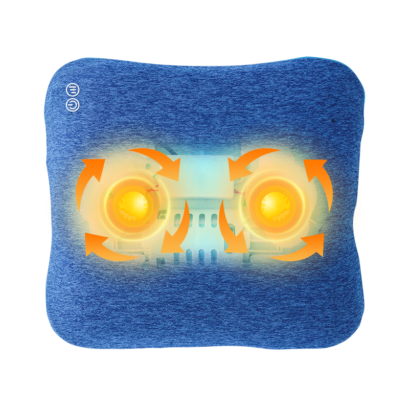 Blue Master Massage Bravo Shiatsu 4D Kneading Deep Tissue Massage Throw Pillow