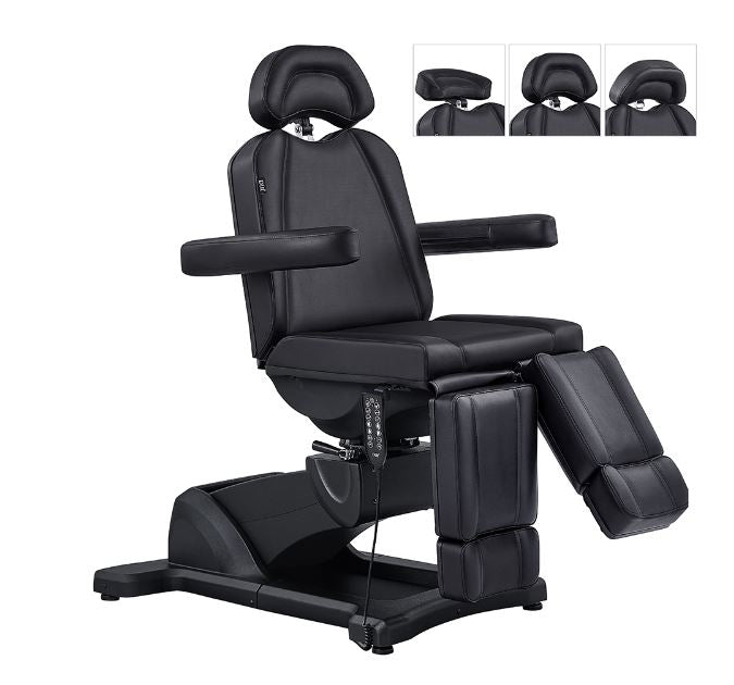 DIR Libra II Full Medical Electric Procedure Chair in Black with armrests and footrests shown.
