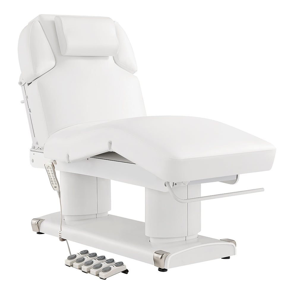 White Luxi 4 Motors Medical Spa Treatment Table DIR with adjustable features on a white background