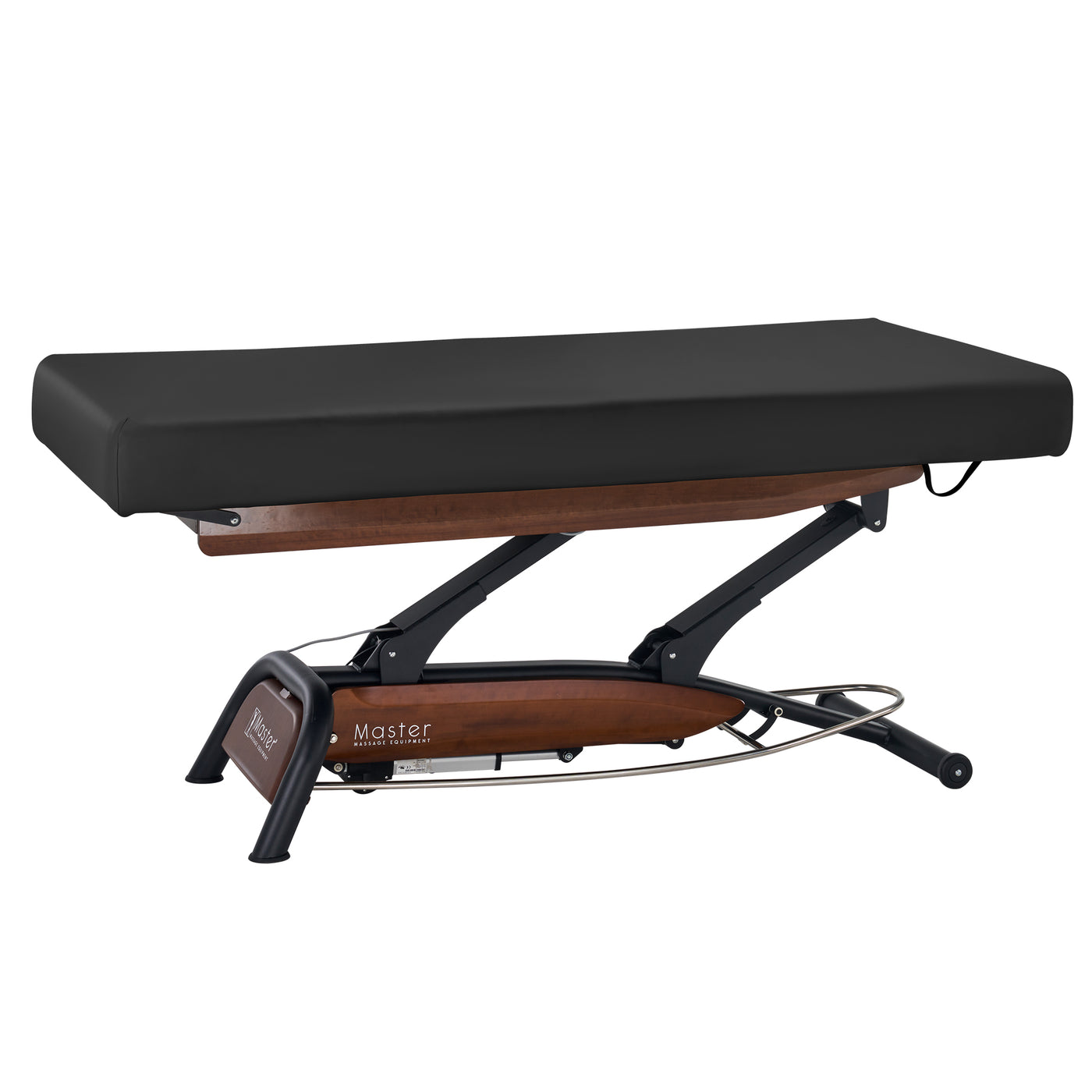 Master Massage Atlas Flat Electric Lift Spa Bed with elevaFlex padding and powerlift height adjust.