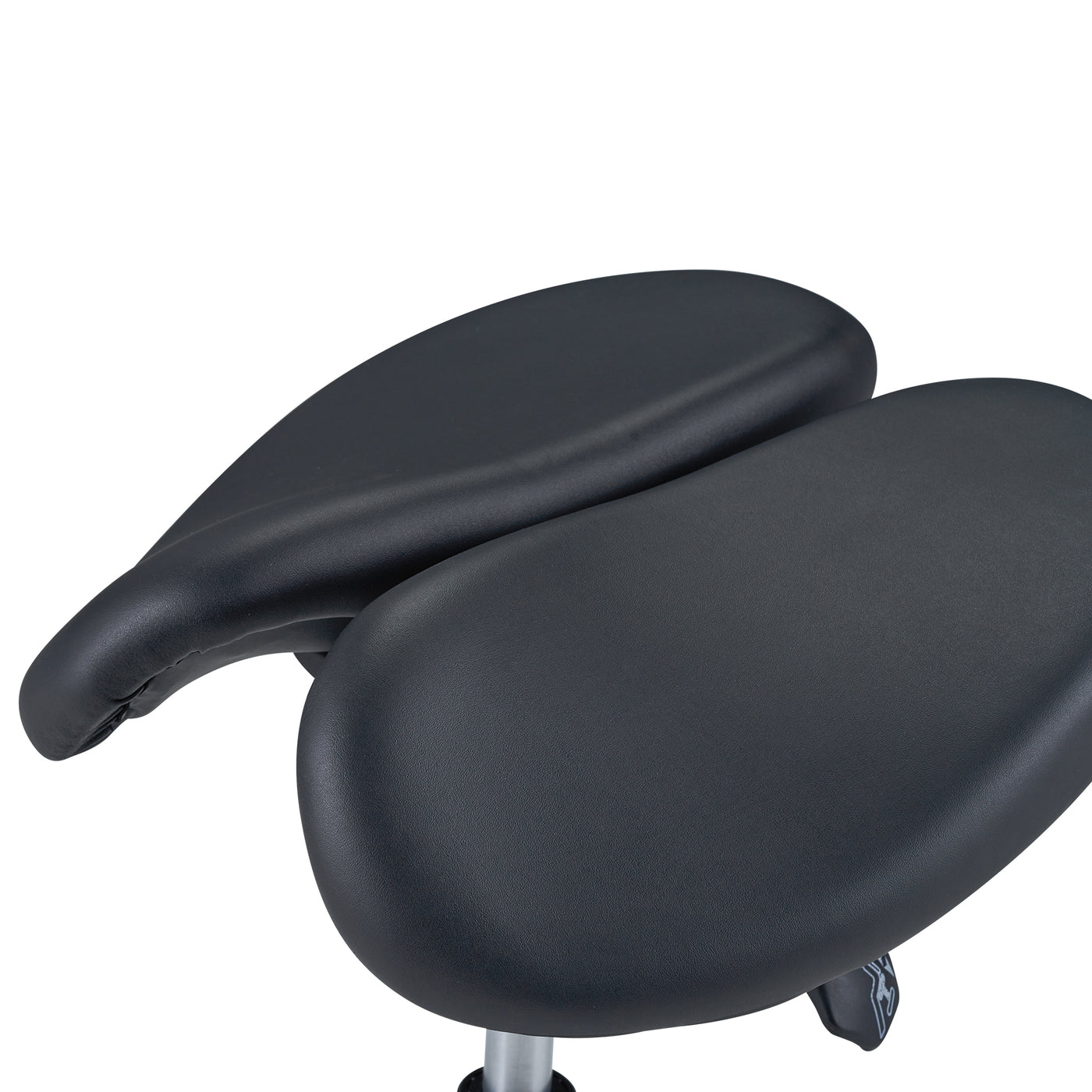 Black saddle seat on a white background