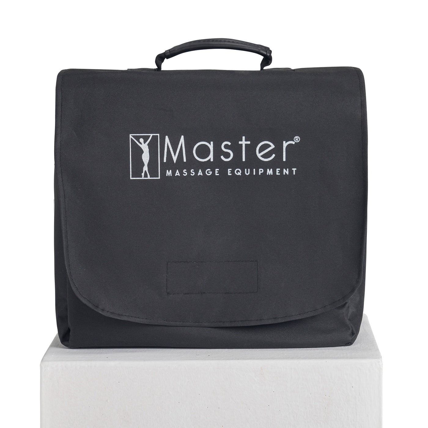 Black bag with 'Master Massage Equipment' logo on a white background