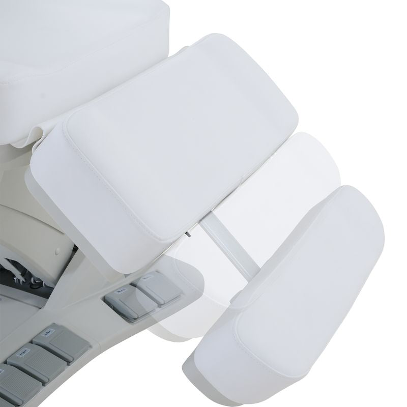 Close-up of padded footrests on the Silverfox America 2246EBN Electric Massage Chair.