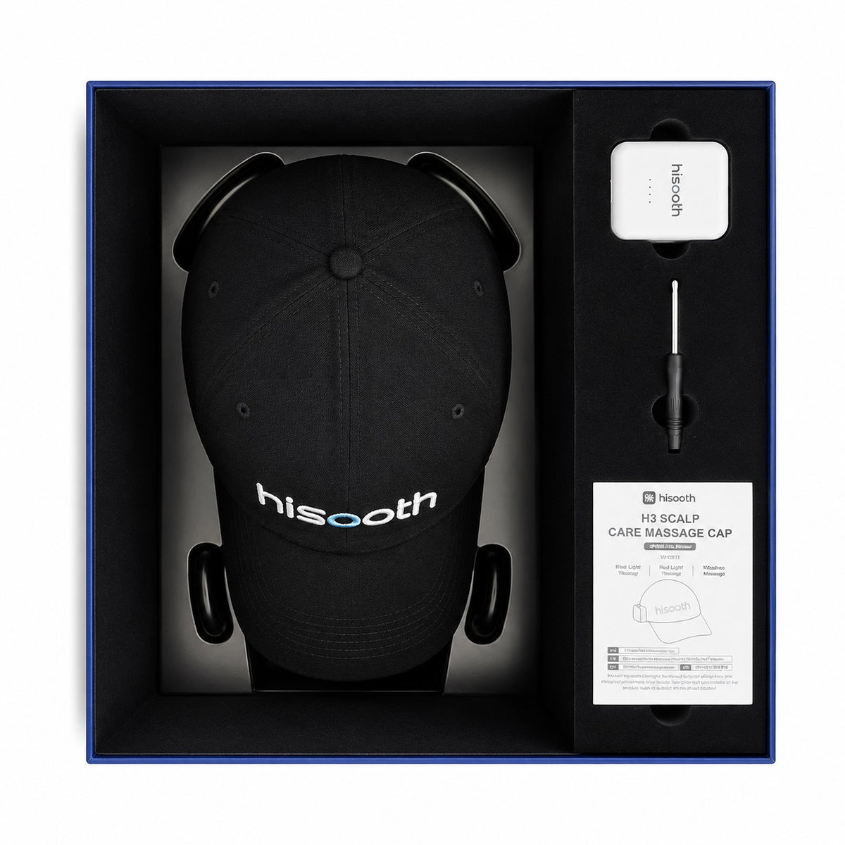 Package of Hisooth H3 Scalp Massager and Light Therapy Cap