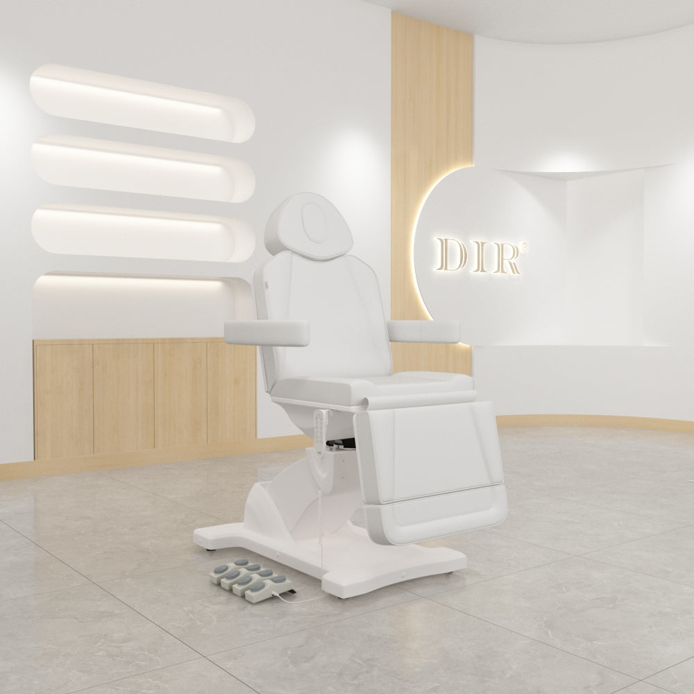 Pavo FACIAL Beauty Bed & Chair in White - Full Electrical With 4 Motors DIR