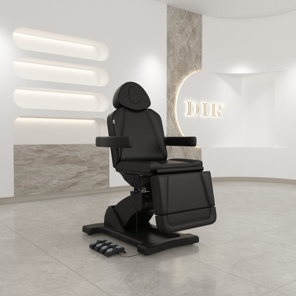 Pavo FACIAL Beauty Bed & Chair in Black - Full Electrical with 4 Motors DIR