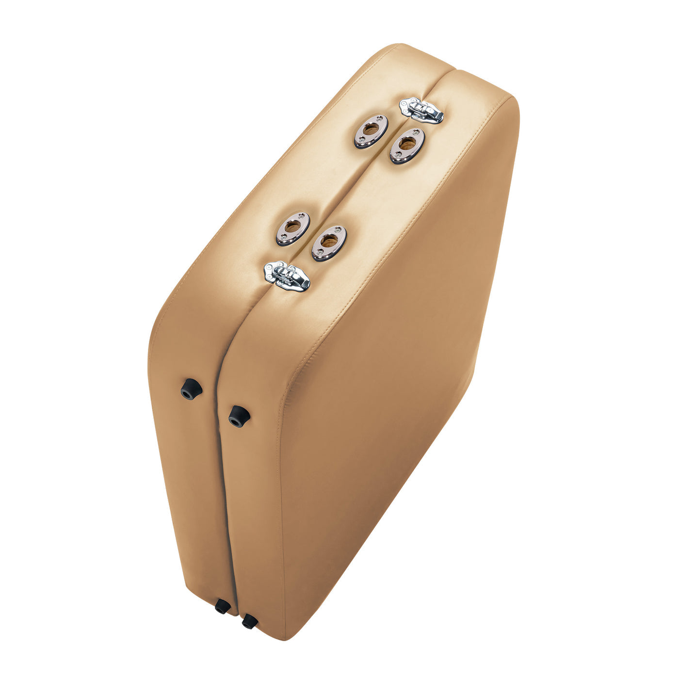 Tan padded seat cushion with metal fasteners for Master Massage PHOENIX Therma-Top table.