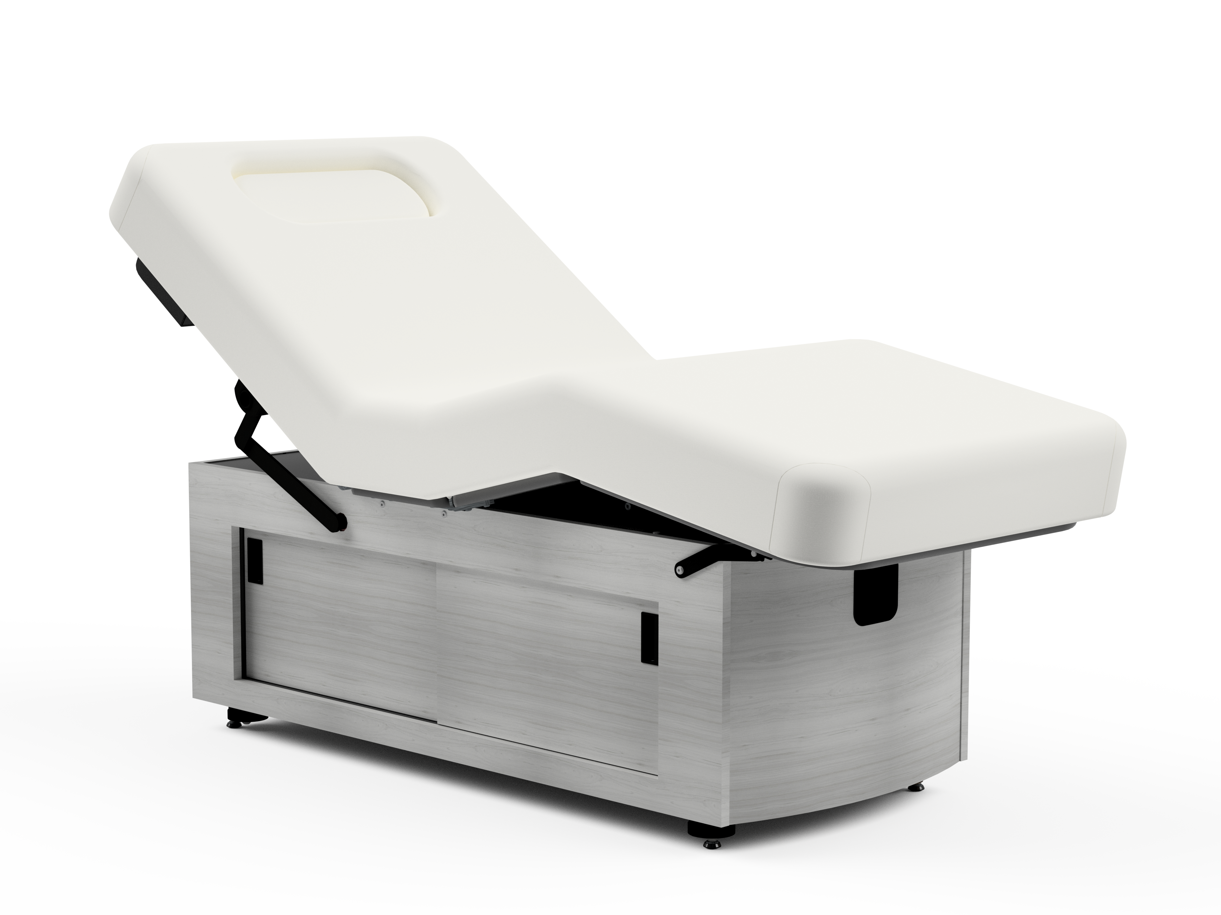 Oakworks Prema E-nvi electric spa table, fully adjustable for customizable comfort.