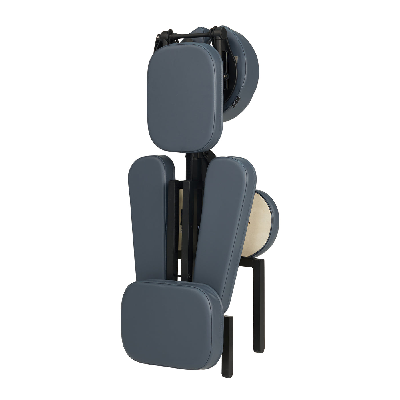 Master Massage PROFESSIONAL Portable Chair, blue padding, black frame—ideal for pros.
