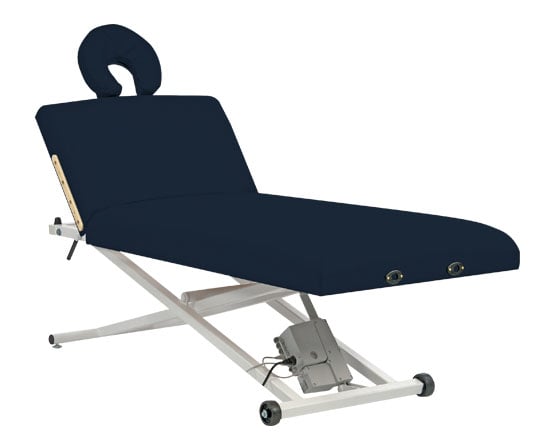 Pro Lift Back Electric Table
Navy with adjustable headrest on a white background