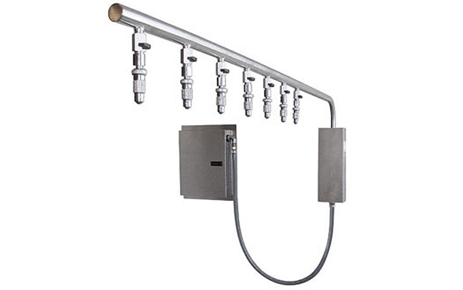 Water Werks Typhoon 7 Head Vichy Shower offers therapeutic massage with multiple nozzles.