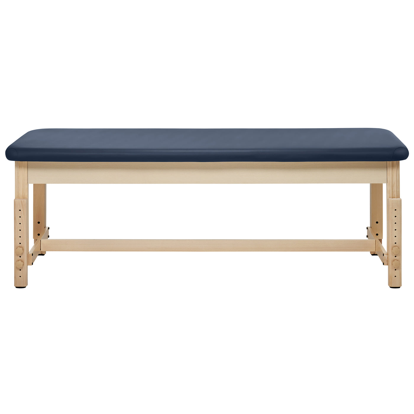 MT Massage HARVEY Stationary Table with oil- and water-resistant upholstery, front view.