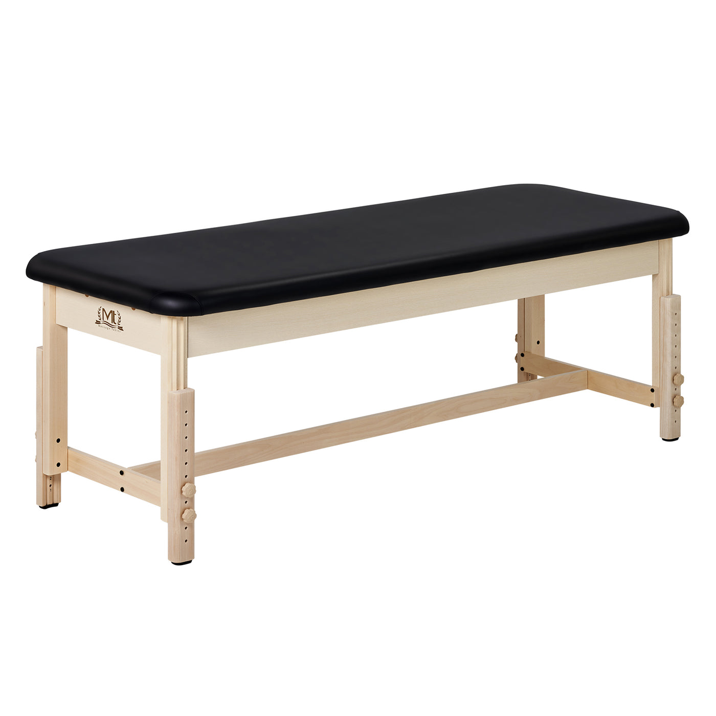 MT Massage HARVEY Stationary Table with durable upholstery and adjustable wooden legs by MT.
