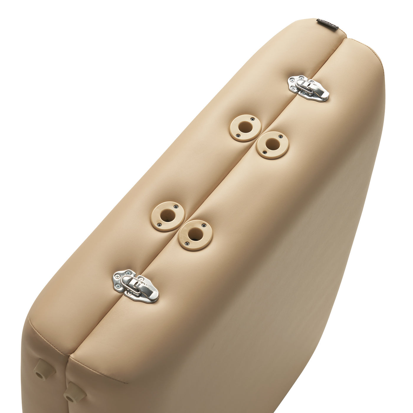 Master Massage DEL RAY beige portable table with latches and ergonomic face cradle openings.