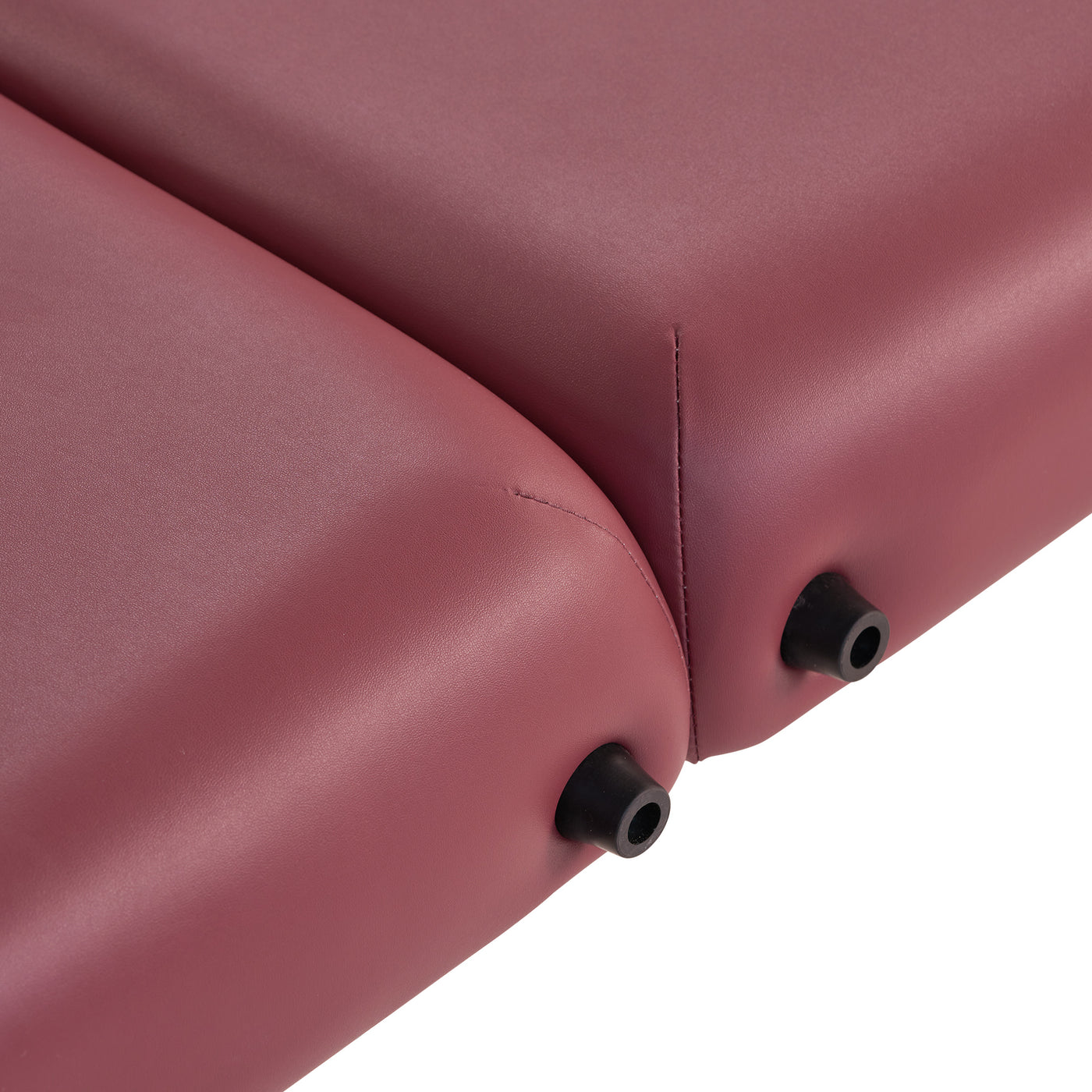 Close-up of two pink cushions for Master Massage EVA PREGNANCY Table with black valves.