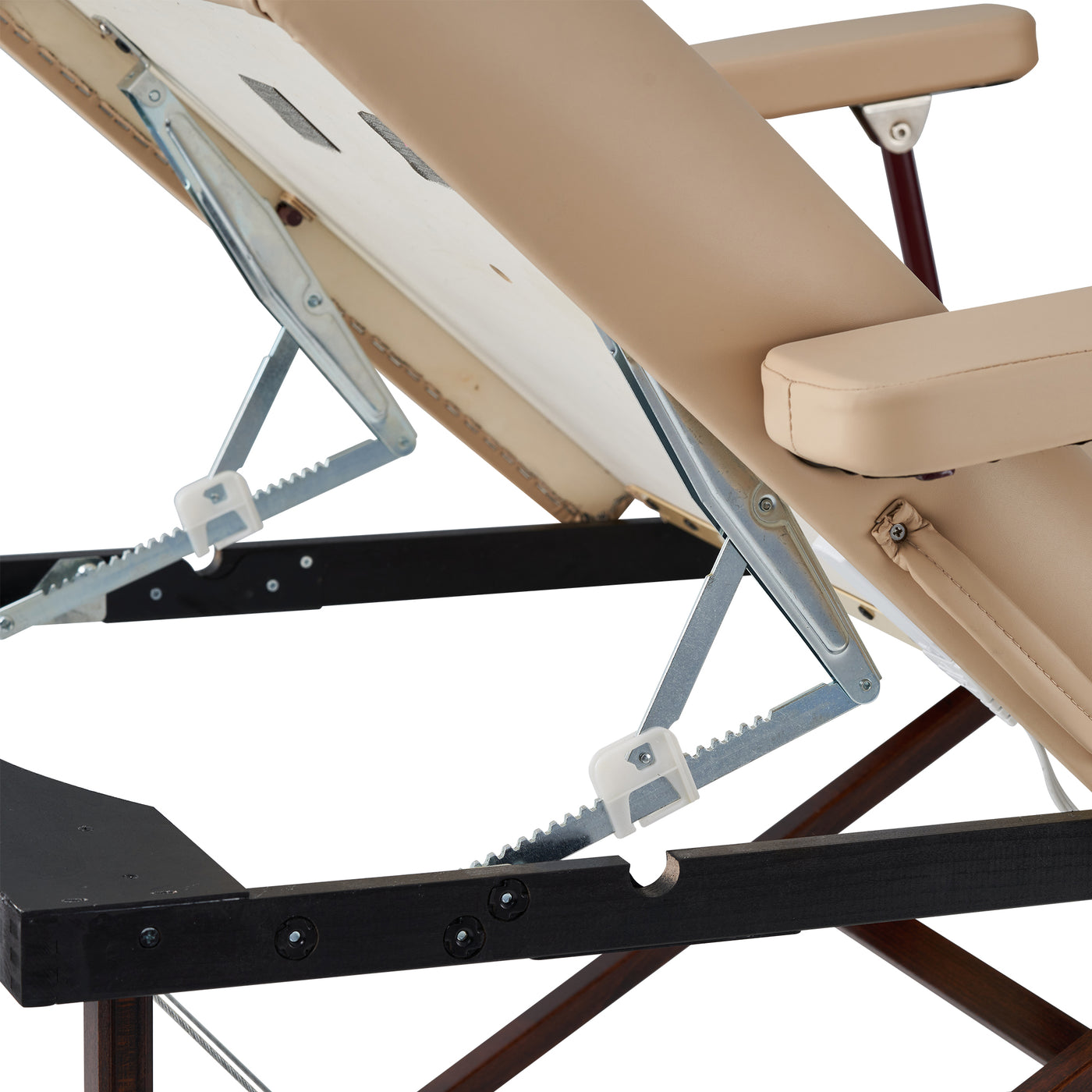 Close-up of Master Massage DEL RAY SALON Therma Top Portable Table with warming system.