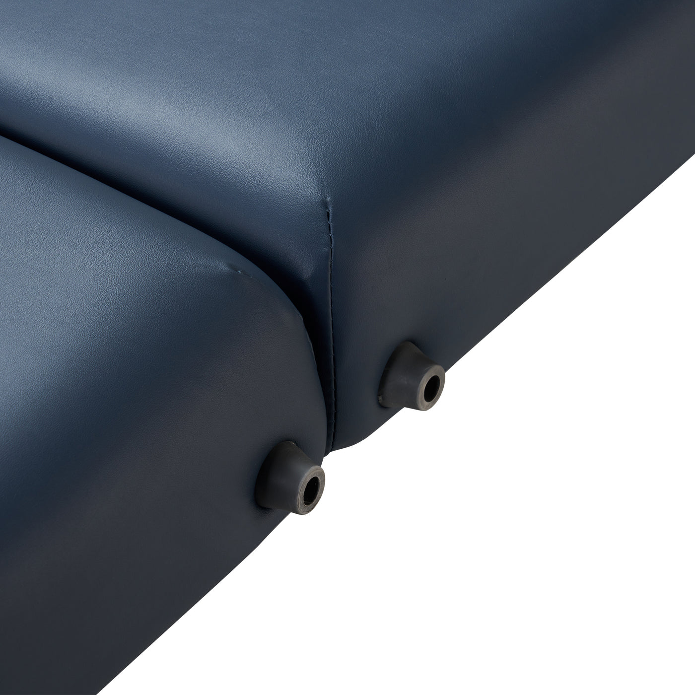 Close-up of two blue vinyl cushions on the Master Massage Montclair Pro LX Massage Table.