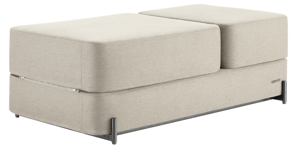 Beige Ceragem S4 Massage Lounger on a white background